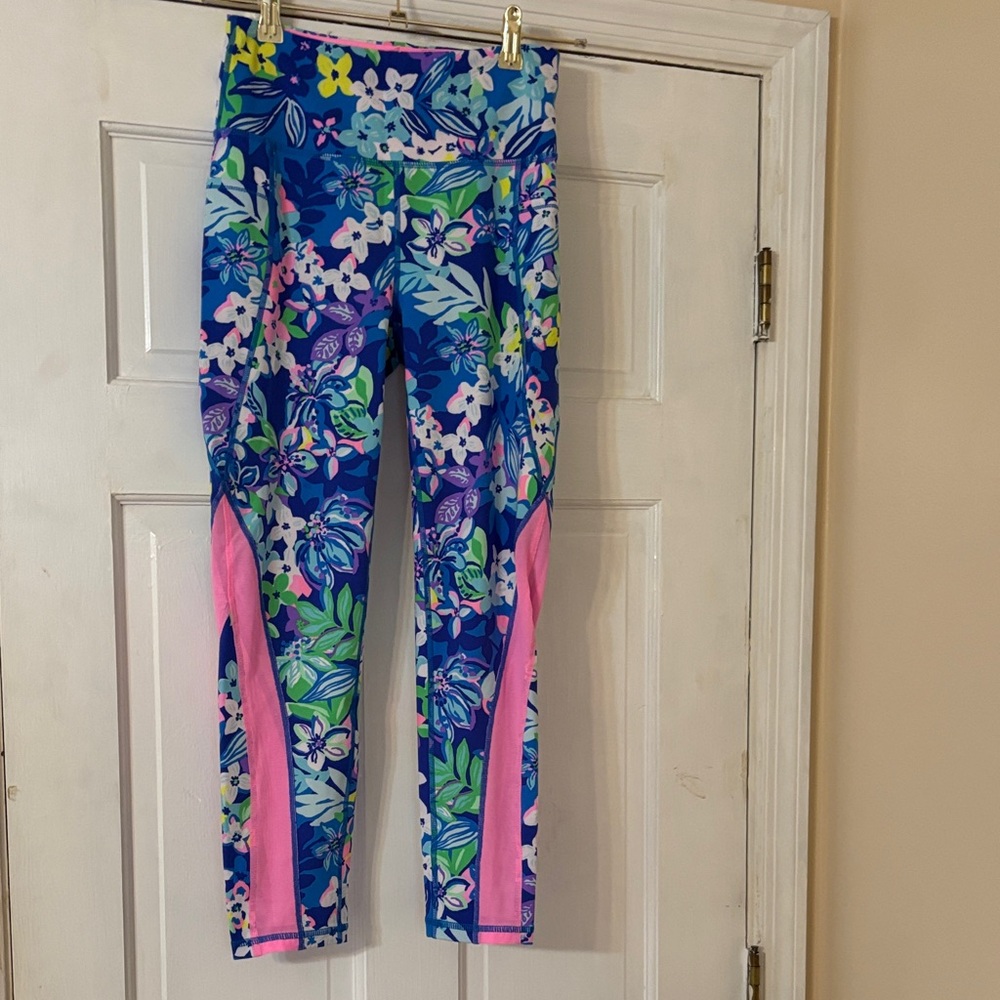 Lilly Pulitzer Women’s Leggings - Blue and Pink Floral